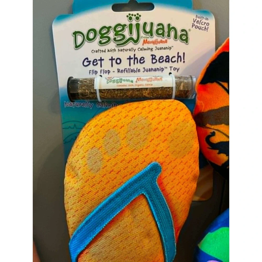 Play On Doggijuana Dog Toy Bundle 6pc New Multicolor Plush Squeaker Refillable
